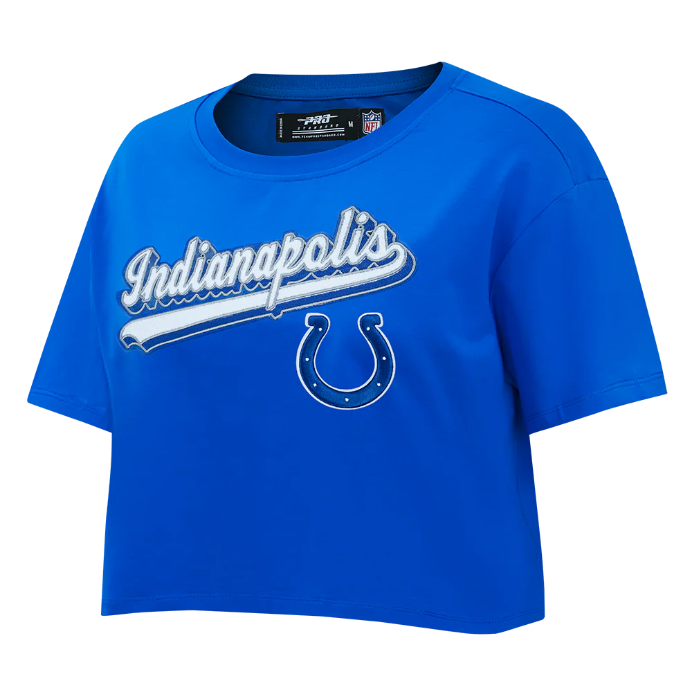 NFL INDIANAPOLIS COLTS SCRIPT TAIL WOMEN'S SJ BOXY TEE (ROYAL BLUE) - Image 11