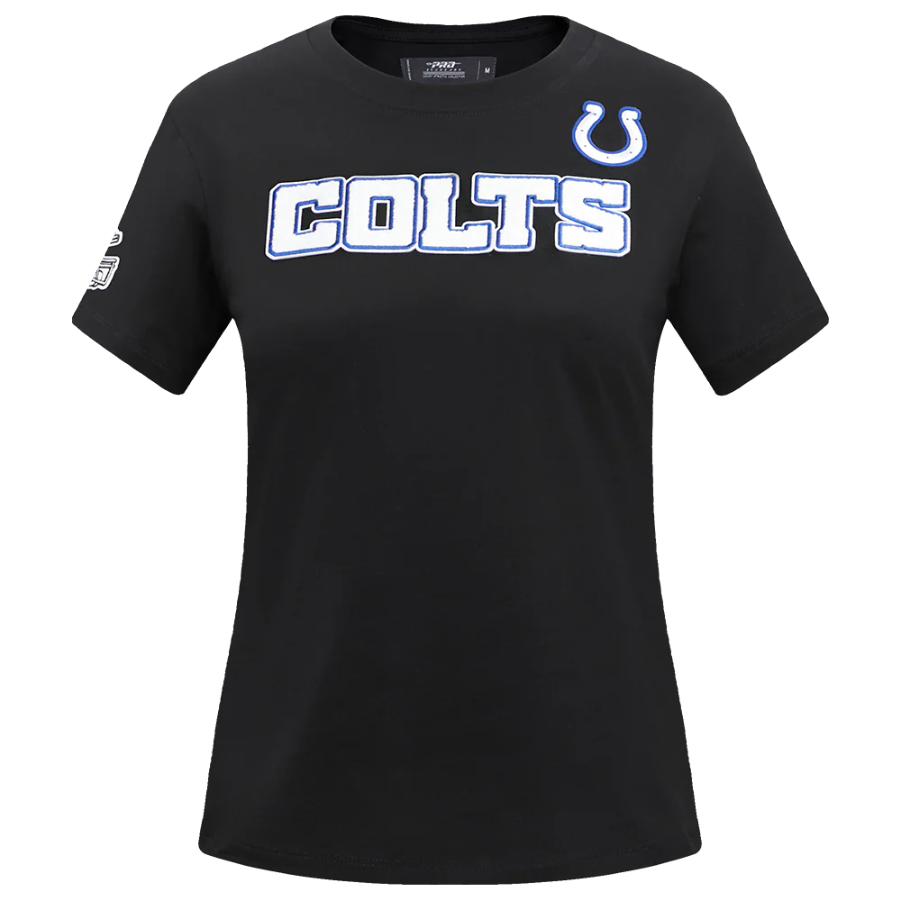 NFL INDIANAPOLIS COLTS CLASSIC SINGLE JERSEY SLIM FIT TEE (BLACK)