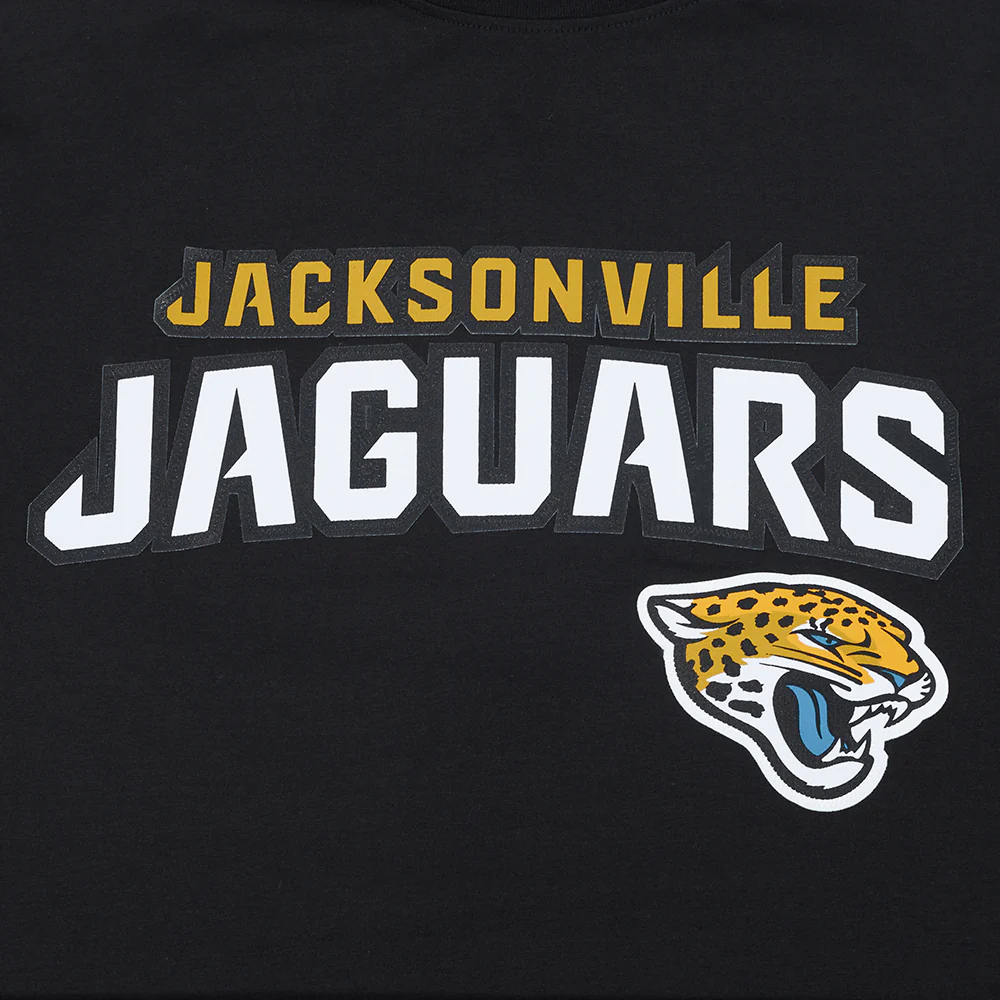 NFL JACKSONVILLE JAGUARS CLASSIC MESH SINGLE JERSEY STRIPED TEE (BLACK) - Image 5