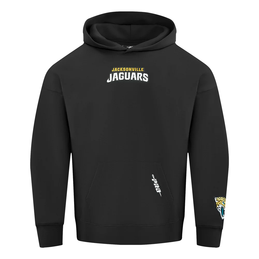 NFL JACKSONVILLE JAGUARS WINGSPAN MEN'S DROP SHOULDER FLC PO HOODIE (BLACK) - Image 2
