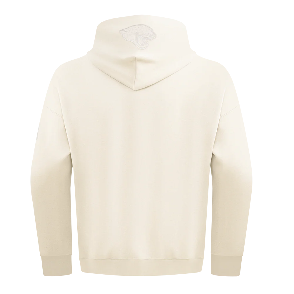 NFL JACKSONVILLE JAGUARS NEUTRAL MEN'S DROP SHOULDER FLEECE PULLOVER HOODIE (EGGSHELL) - Image 3