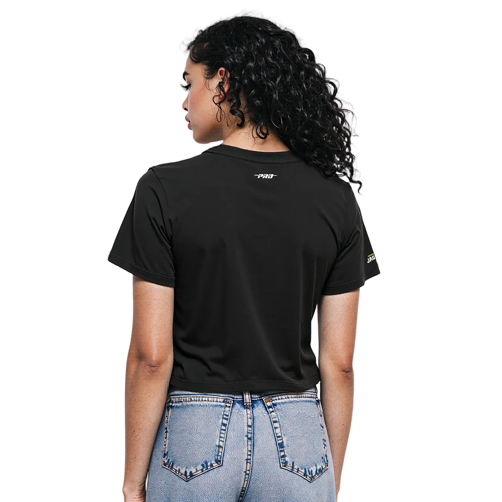 NFL JACKSONVILLE JAGUARS SCRIPT TAIL WOMEN'S SJ BOXY TEE (BLACK) - Image 2