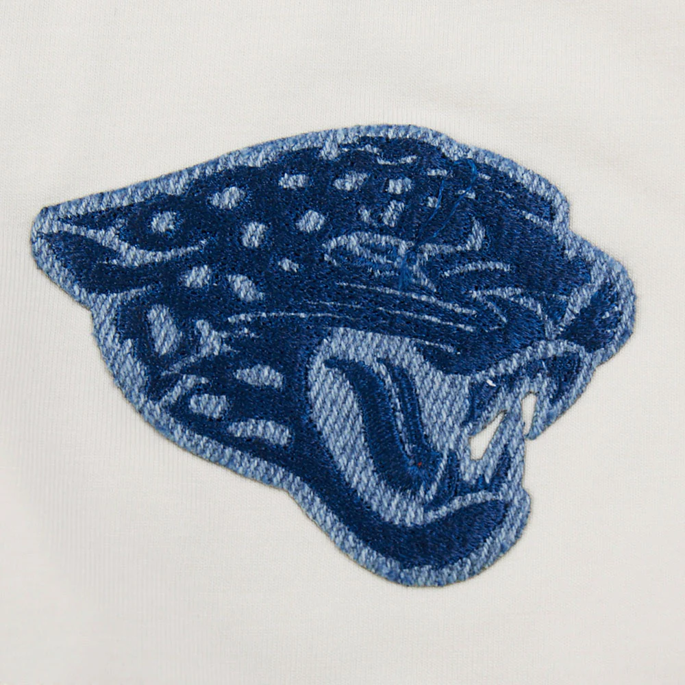 NFL JACKSONVILLE JAGUARS VARSITY BLUES WOMEN'S SJ BOXY TEE (LINEN) - Image 14