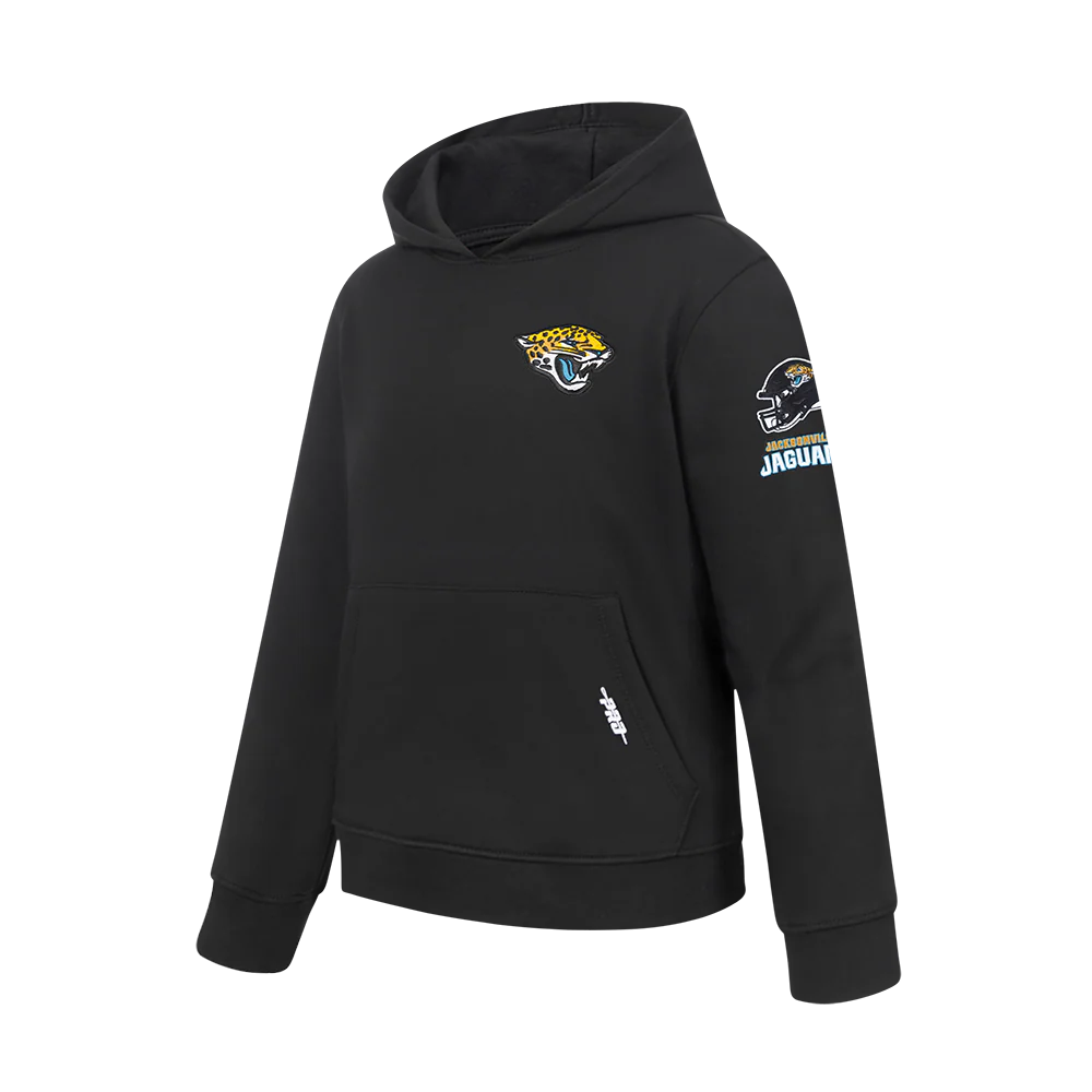 NFL JACKSONVILLE JAGUARS CLASSIC BIG BOYS FLEECE PULLOVER HOODIE (BLACK) - Image 4