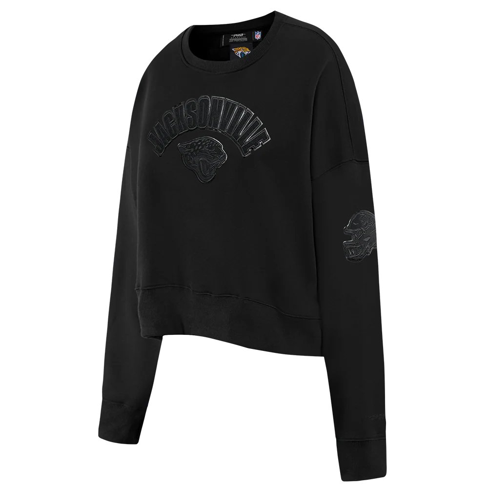 NFL ACKSONVILLE JAGUARS TRIPLE BLACK WOMEN'S FLC CREWNECK (TRIPLE BLACK WOMEN'S) - Image 5