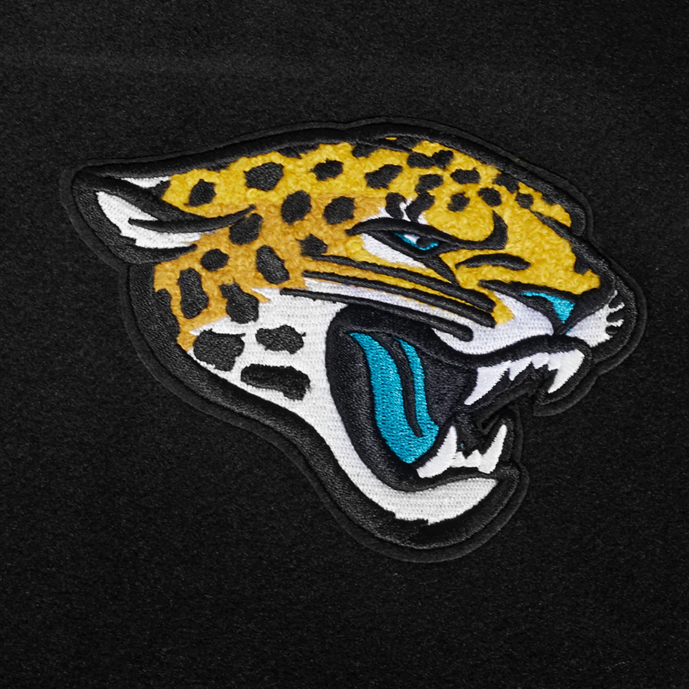 NFL JACKSONVILLE JAGUARS CLASSIC WOMEN'S WOOL VARSITY JACKET (BLACK/WHITE) - Image 6