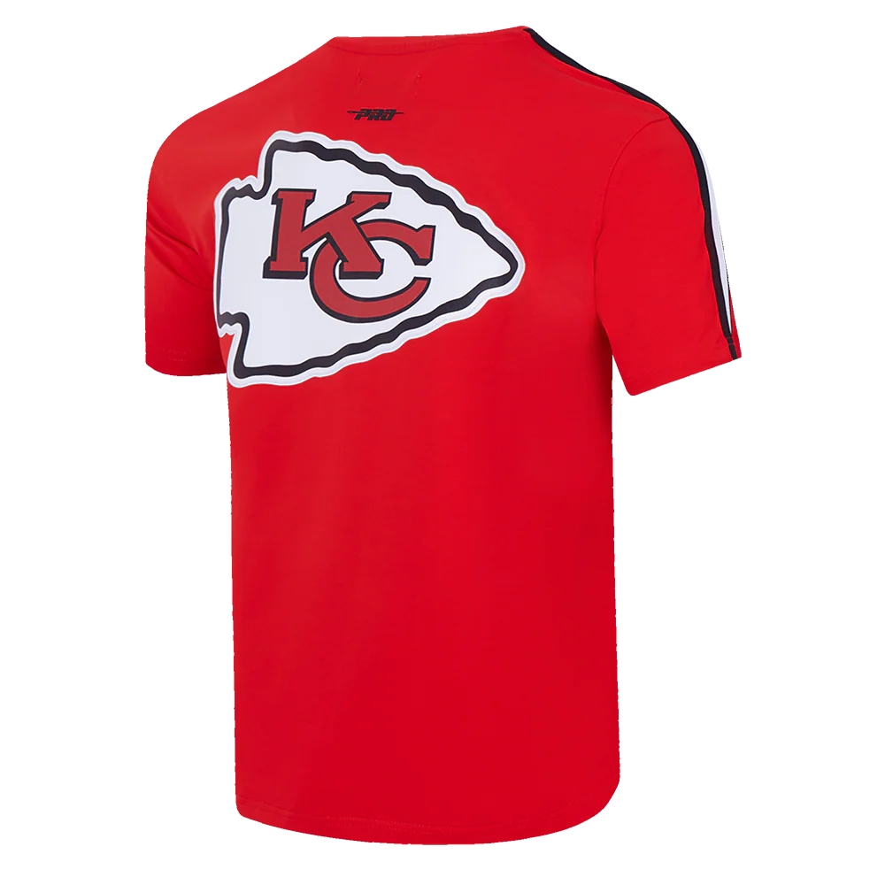 NFL KANSAS CITY CHIEFS CLASSIC MESH MEN'S STRIPED TEE (RED/BLACK) - Image 4
