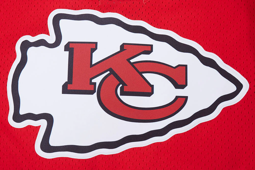 NFL KANSAS CITY CHIEFS SCRIPT TAIL MEN'S MESH BUTTON DOWN SHIRT (RED) - Image 10