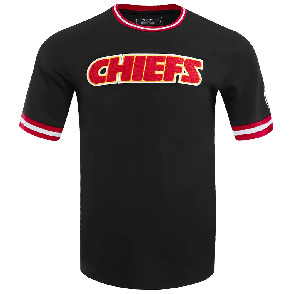 NFL KANSAS CITY CHIEFS CLASSIC CHENILLE MEN'S TEE (BLACK)