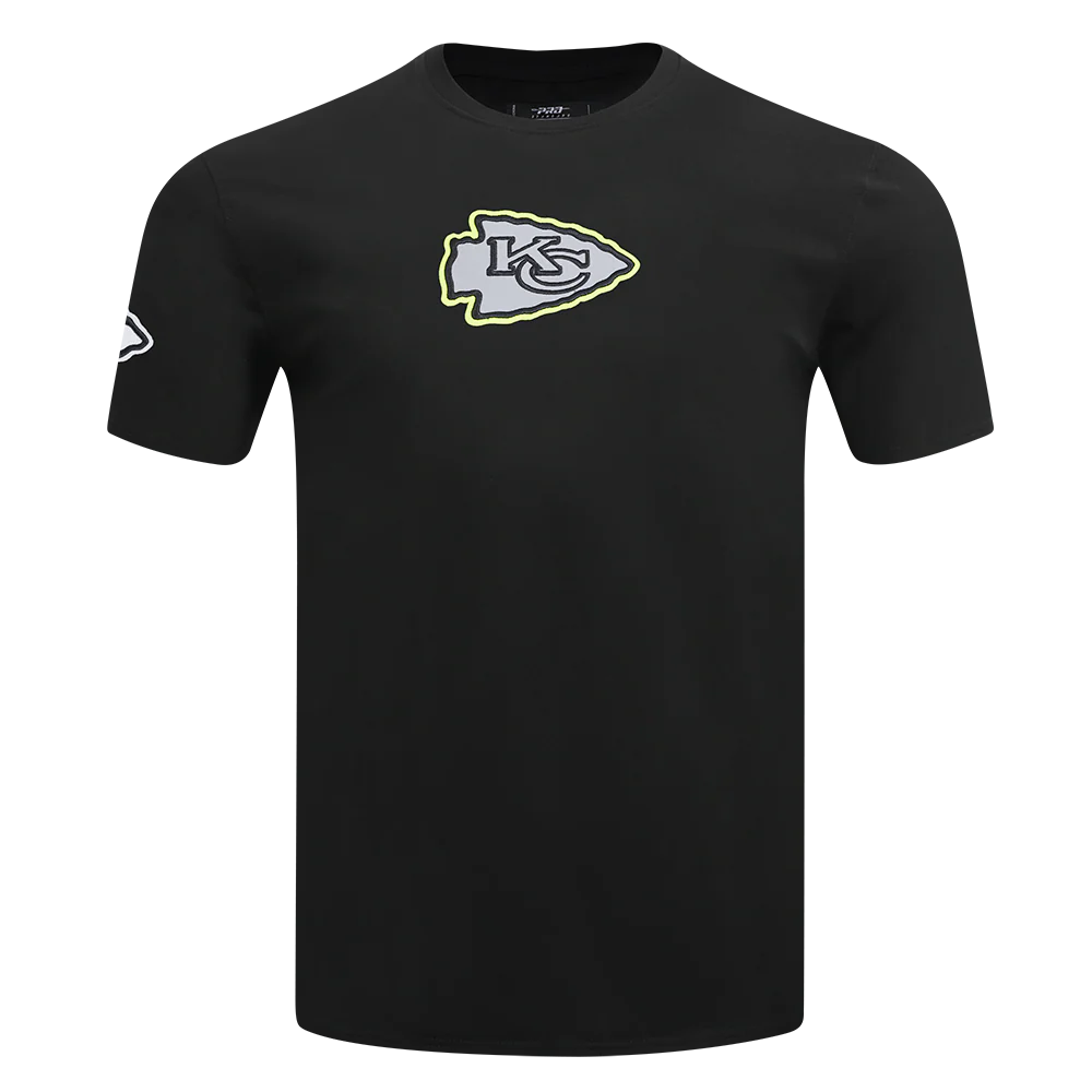 NFL KANSAS CITY CHIEFS UNDER THE LIGHTS MEN'S SINGLE JERSEY TEE (BLACK)