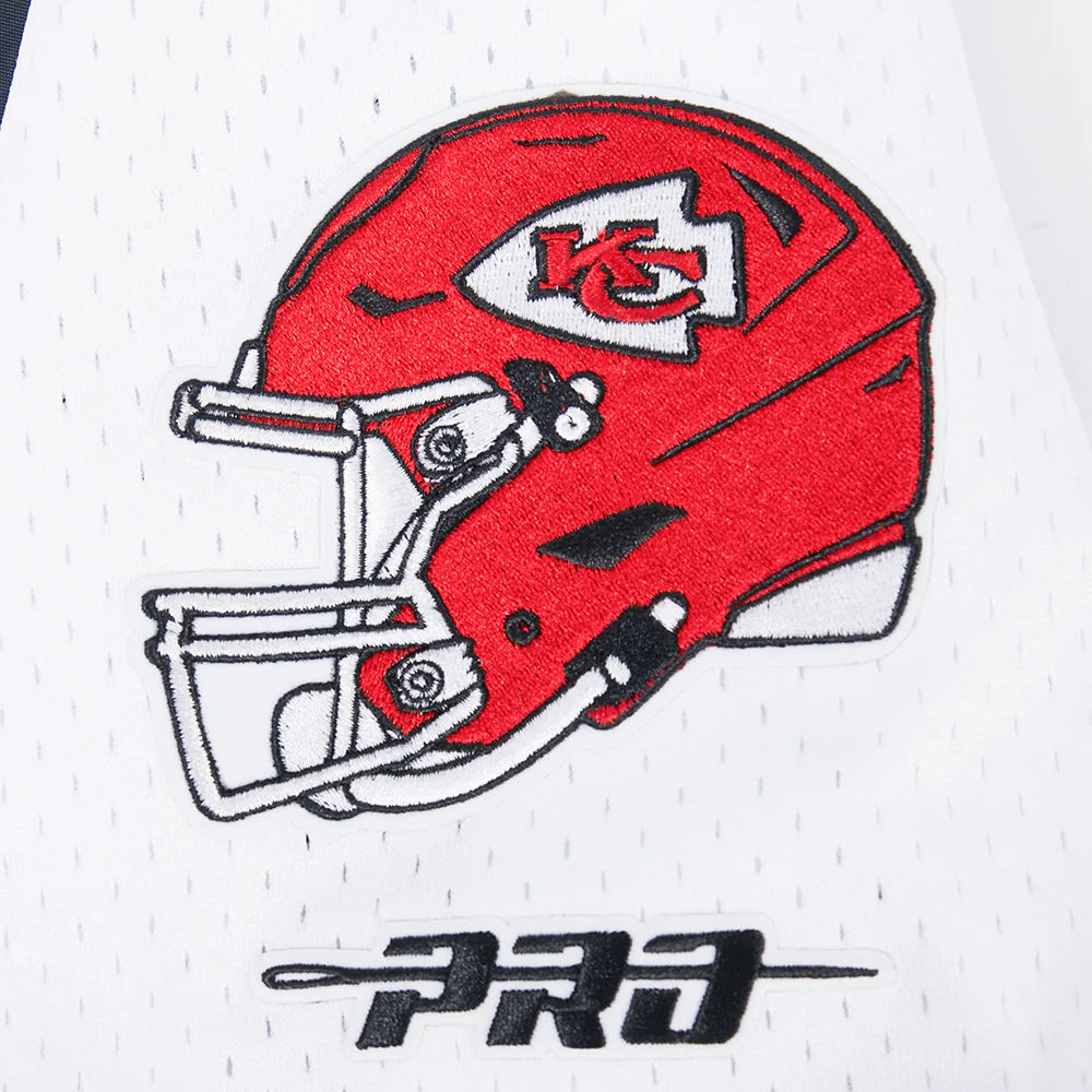 NFL KANSAS CITY CHIEFS PATRICK MAHOMES #15 CLASSIC MESH PNN MEN'S MESH BUTTON DOWN SHIRT (WHITE/RED) - Image 9