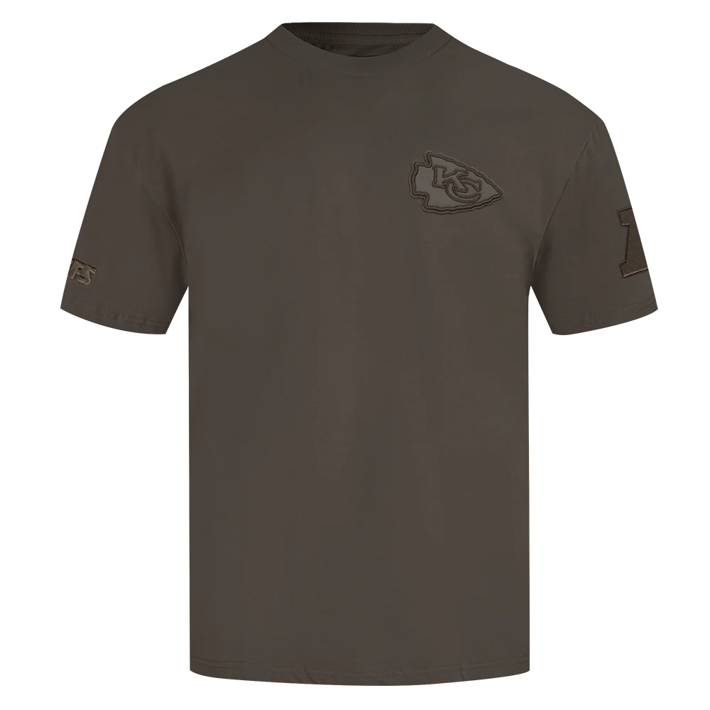 NFL KANSAS CITY CHIEFS NEUTRAL DROP SHOULDER MEN'S TEE (DARK TAUPE)