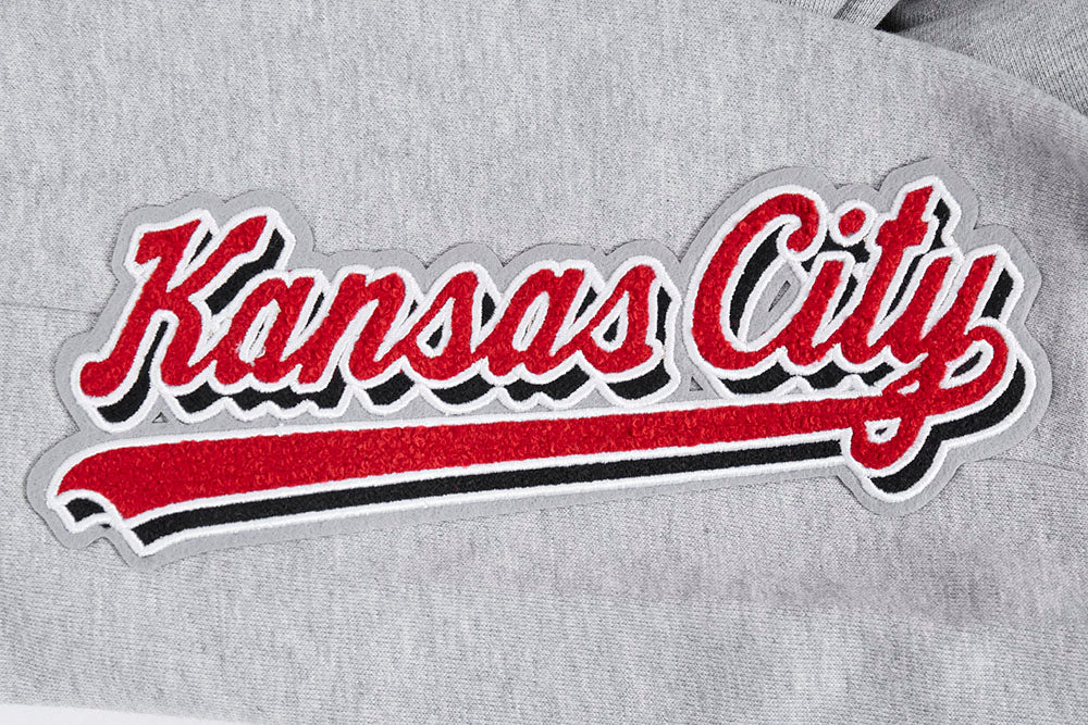 NFL KANSAS CITY CHIEFS SCRIPT TAIL MEN'S RIB FLEECE SWEATPANT (HEATHER GRAY/RED) - Image 5