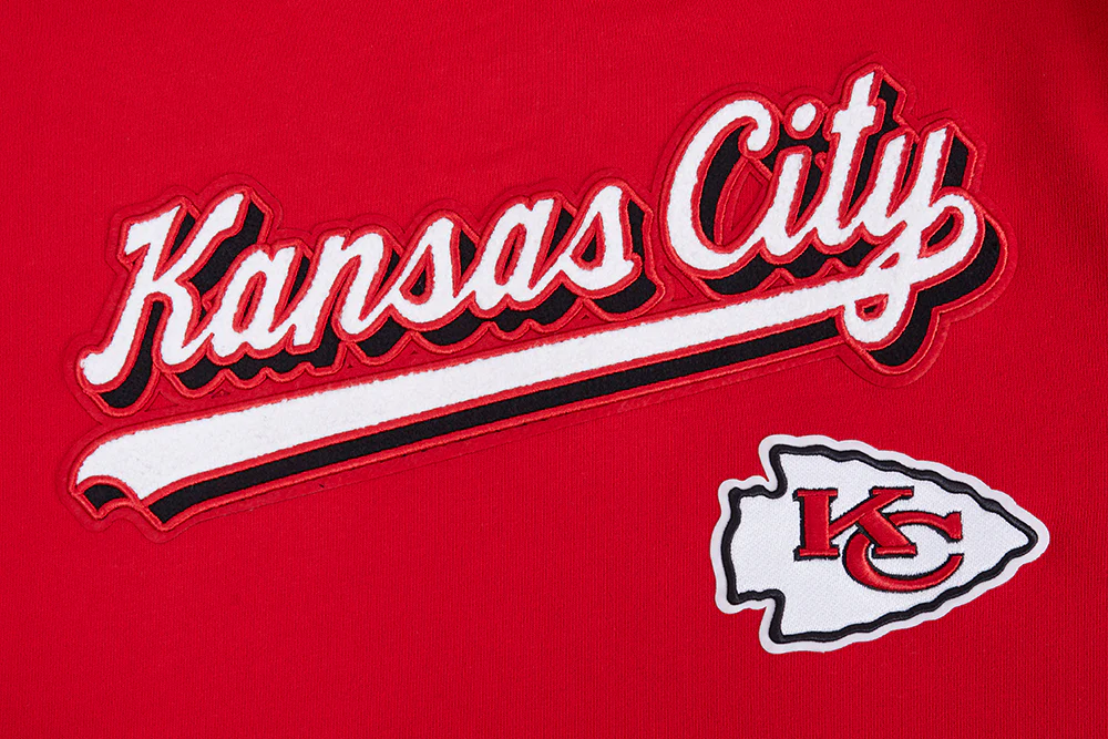 NFL KANSAS CITY CHIEFS SCRIPT TAIL MEN'S RIB FLEECE PULLOVER HOODIE (RED) - Image 14