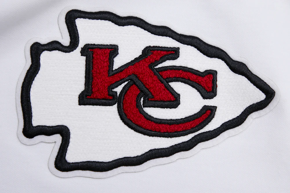 NFL KANSAS CITY CHIEFS CLASSIC CHENILLE MEN'S PULLOVER HOODIE (WHITE) - Image 7