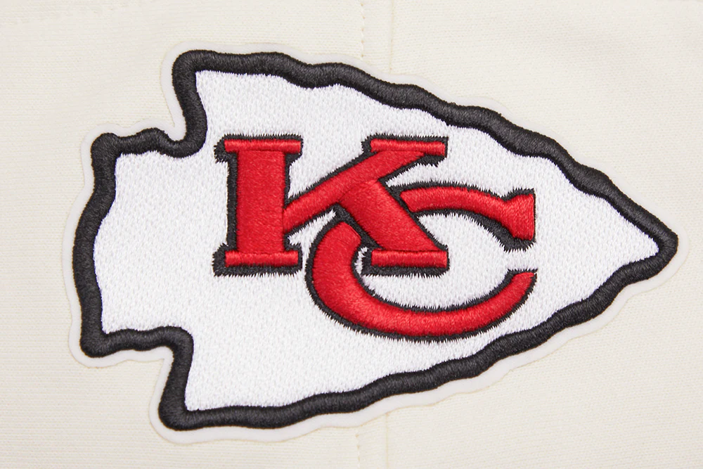 NFL KANSAS CITY CHIEFS RETRO CLASSIC MEN'S RIB PULLOVER HOODIE (EGGSHELL/ RED) - Image 5