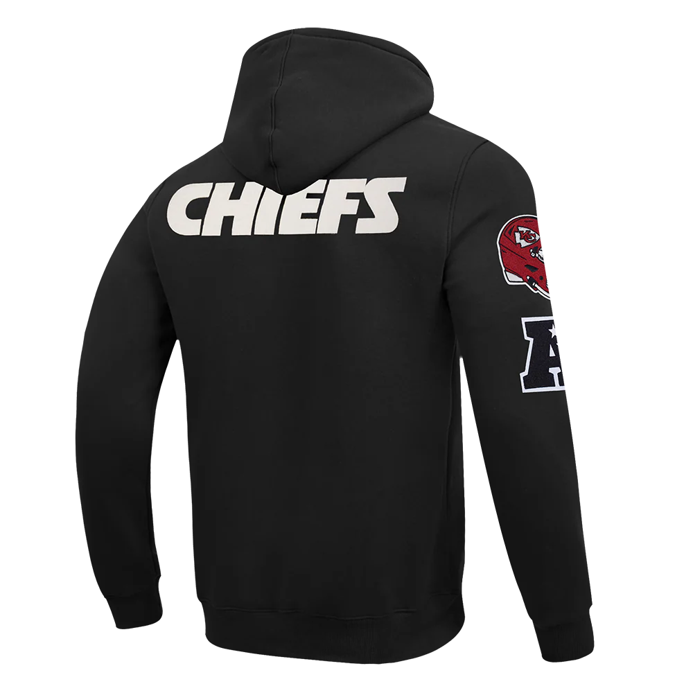 NFL KANSAS CITY CHIEFS MODERN ORIGINALS MEN'S FLC PO HOODIE (BLACK) - Image 6