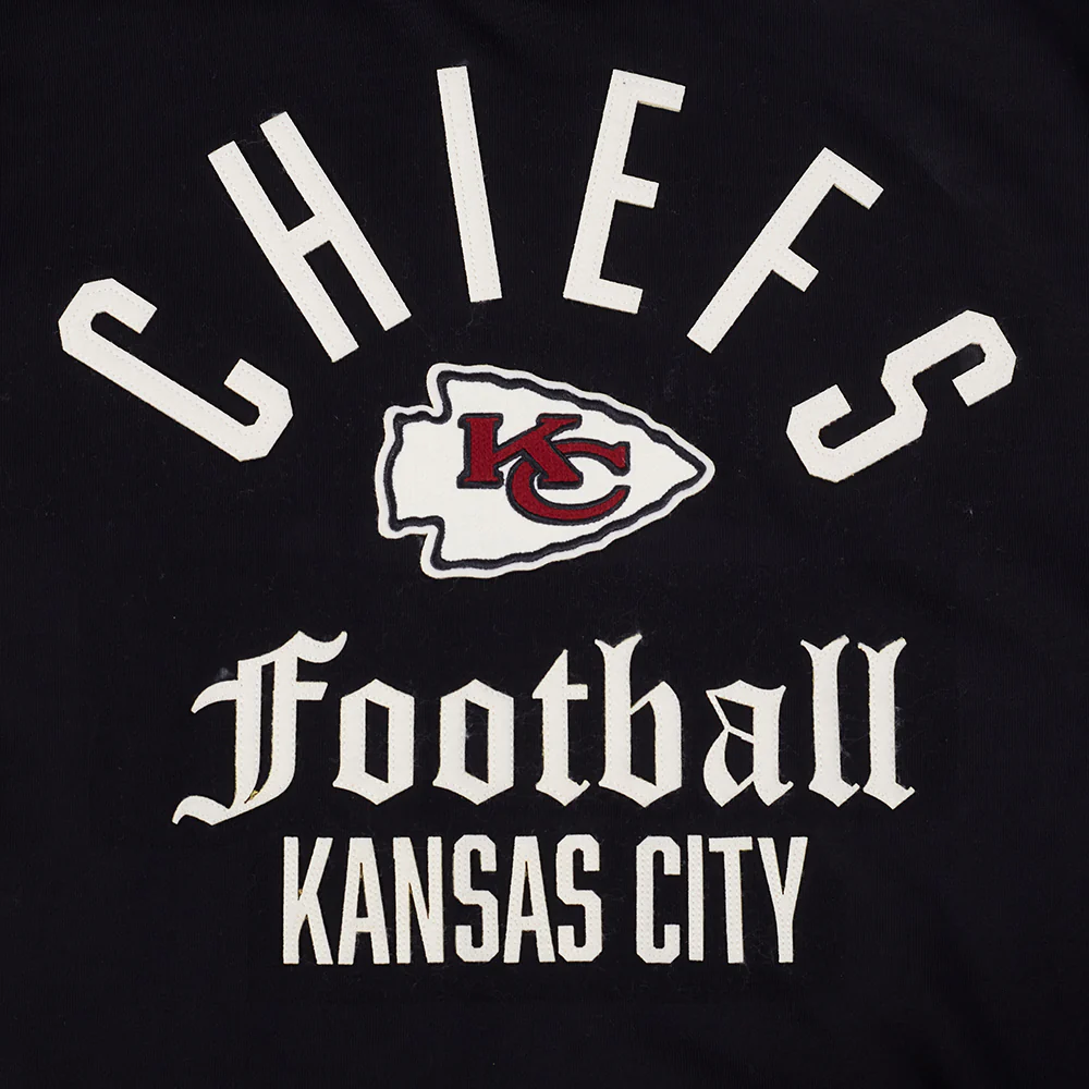 NFL KANSAS CITY CHIEFS MODERN ORIGINALS MEN'S FLC PO HOODIE (BLACK) - Image 9