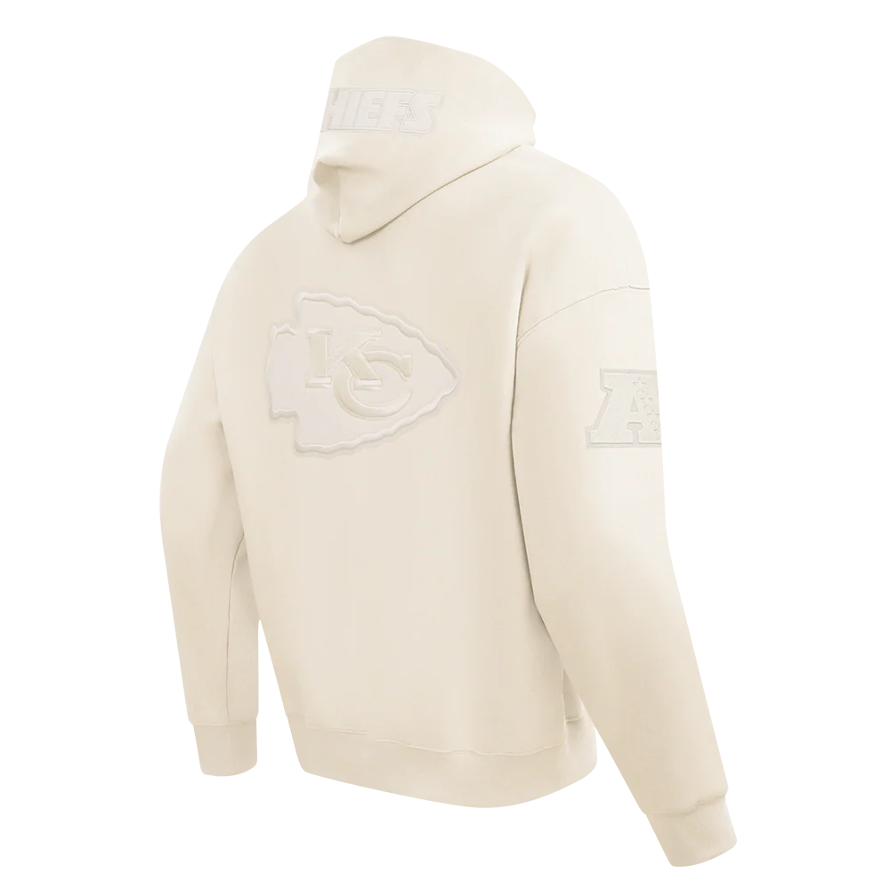 NFL KANSAS CITY CHIEFS TRAVIS KELCE #87 NEUTRAL MEN'S DROP SHOULDER (EGGSHELL) - Image 4
