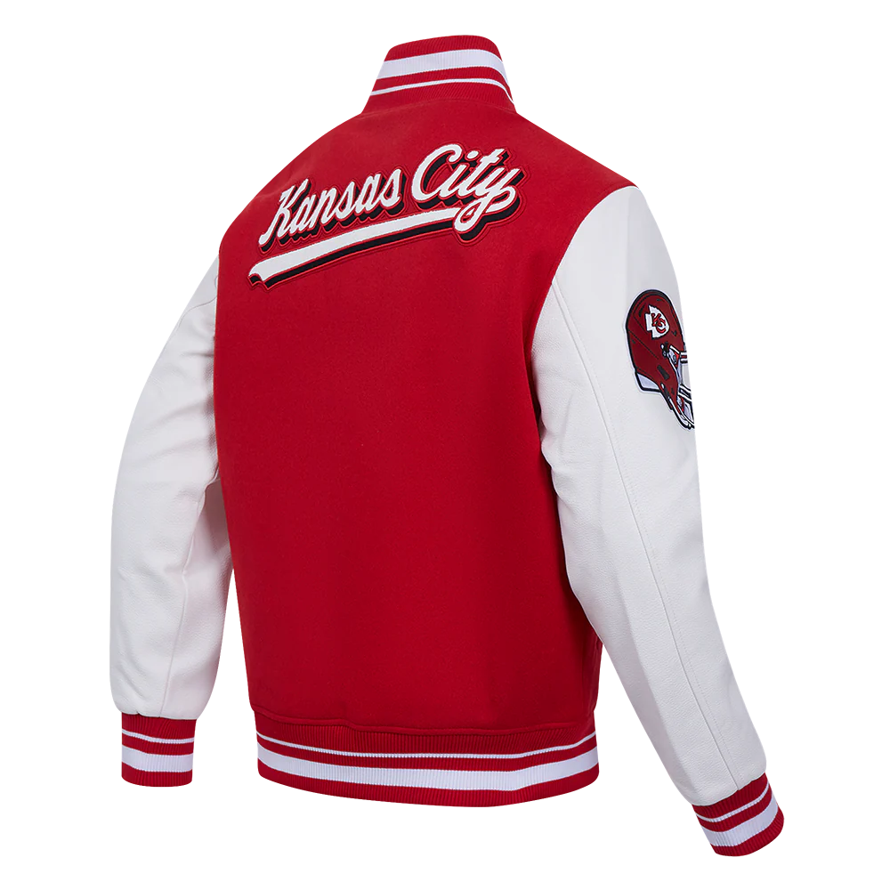 NFL KANSAS CITY CHIEFS SCRIPT TAIL MEN'S RIB WOOL VARSITY (RED/WHITE) - Image 4