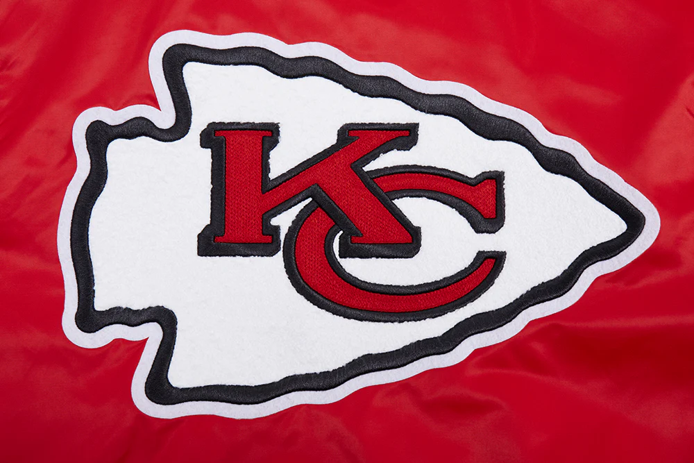 NFL KANSAS CITY CHIEFS MASHUP MEN'S RIB SATIN JACKET (RED) - Image 8