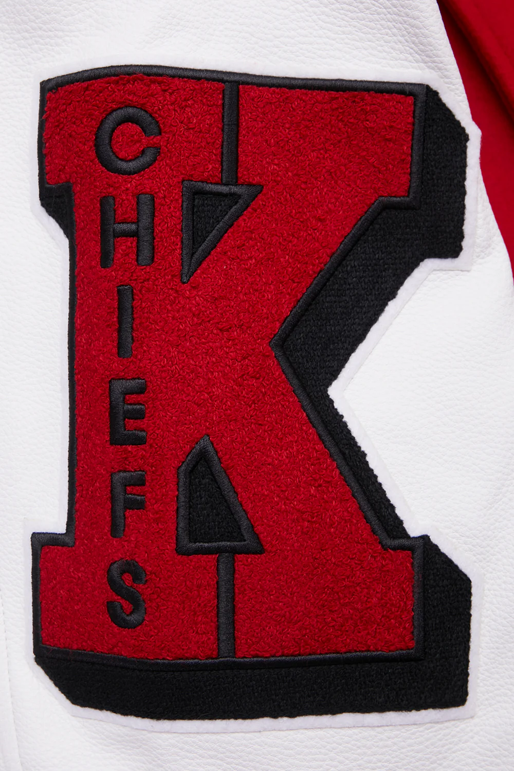 NFL KANSAS CITY CHIEFS MASHUP MEN'S RIB WOOL VARSITY JACKET (RED/WHITE) - Image 14