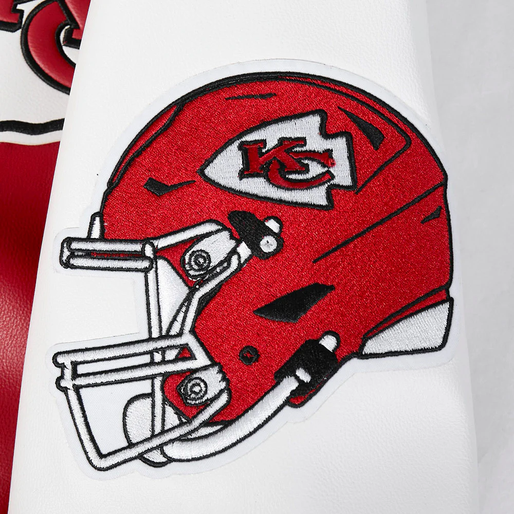 NFL KANSAS CITY CHIEFS BEST OF MEN'S LEATHER VARSITY JACKET (RED/WHITE) - Image 19