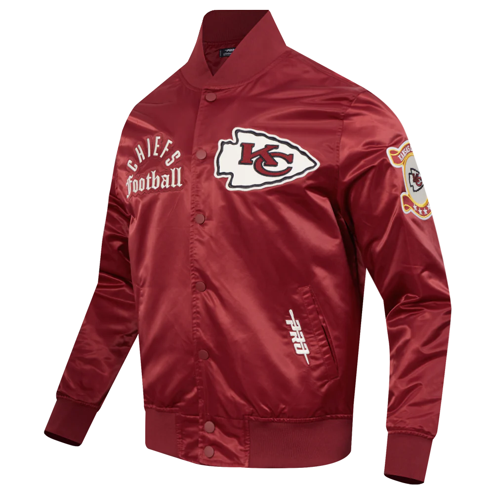 NFL KANSAS CITY CHIEFS MODERN ORIGINALS MEN'S SATIN JACKET (CARDINAL RED) - Image 4