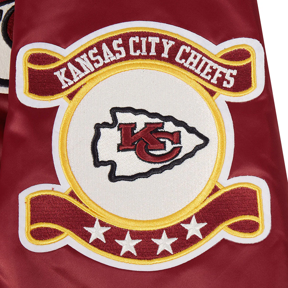 NFL KANSAS CITY CHIEFS MODERN ORIGINALS MEN'S SATIN JACKET (CARDINAL RED) - Image 7