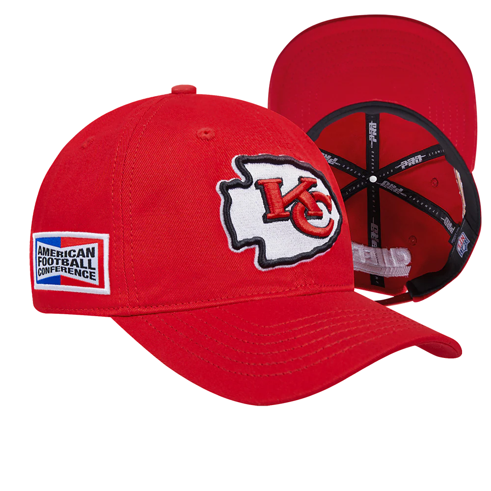 NFL KANSAS CITY CHIEFS FAST LANE LOGO DAD HAT (RED) - Image 7