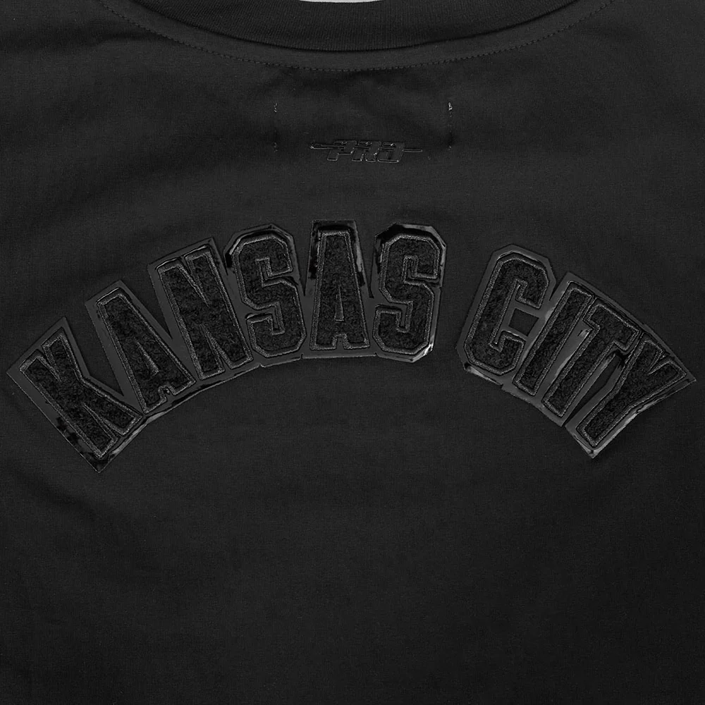 NFL KANSAS CITY CHIEFS TRIPLE BLACK WOMEN'S SINGLE JERSEY BOXY TEE (TRIPLE BLACK) - Image 7