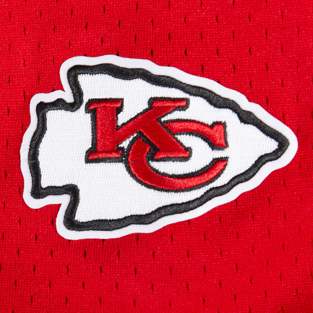 NFL KANSAS CITY CHIEFS CLASSIC BIG BOYS MESH BUTTON DOWN SHIRT (RED/BLACK) - Image 18