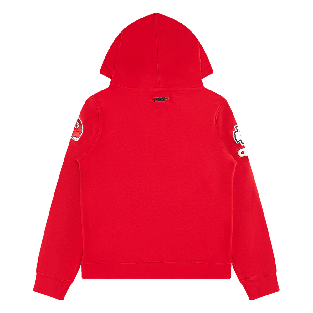 NFL KANSAS CITY CHIEFS CLASSIC BIG BOY'S FLC FZ PO HOODIE (RED) - Image 2