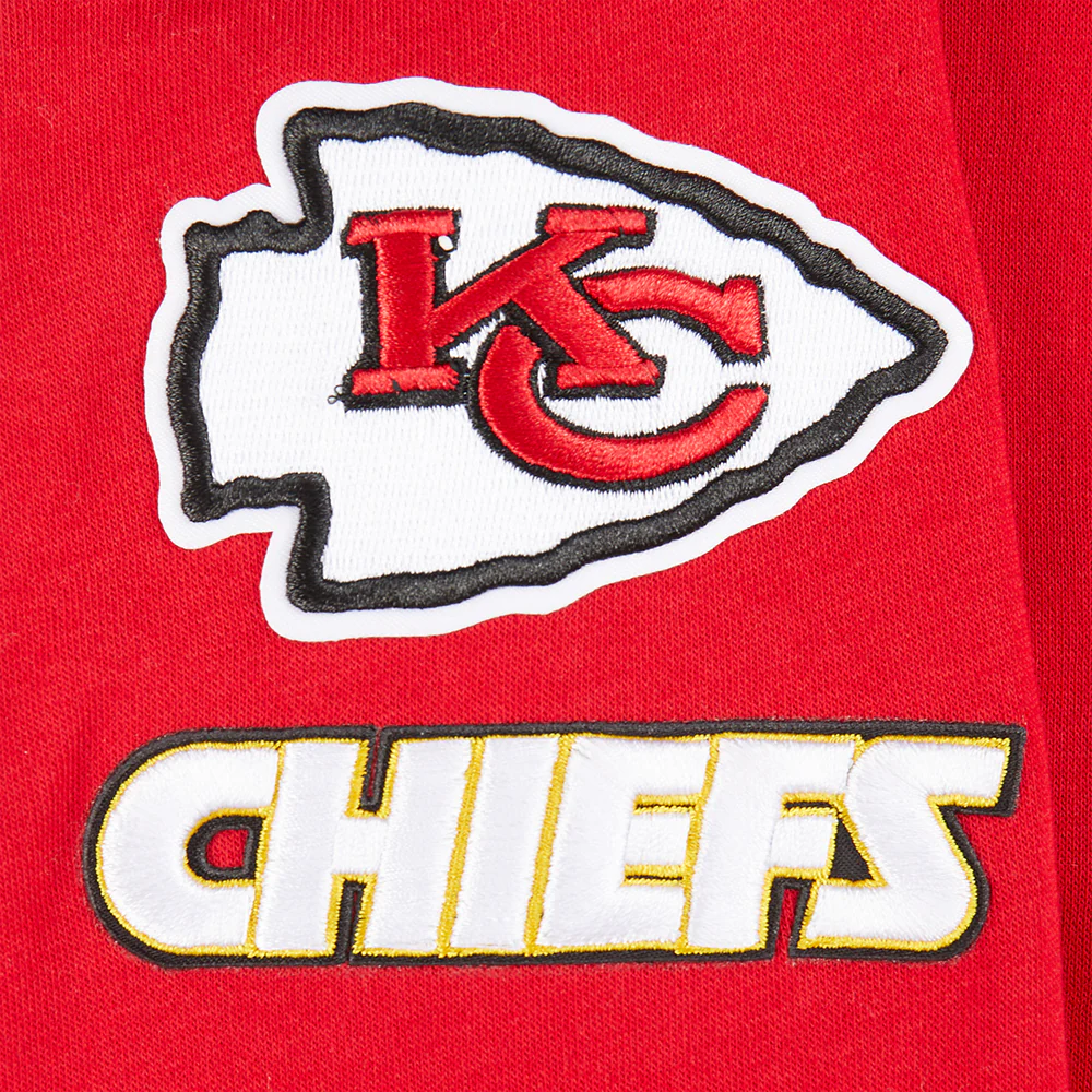NFL KANSAS CITY CHIEFS CLASSIC BIG BOY'S FLC FZ PO HOODIE (RED) - Image 4