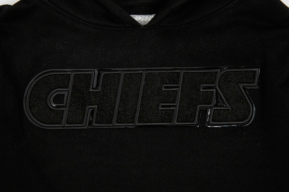 NFL KANSAS CITY CHIEFS TRIPLE BLACK BIG BOYS FLEECE PULLOVER HOODIE (BLACK) - Image 16