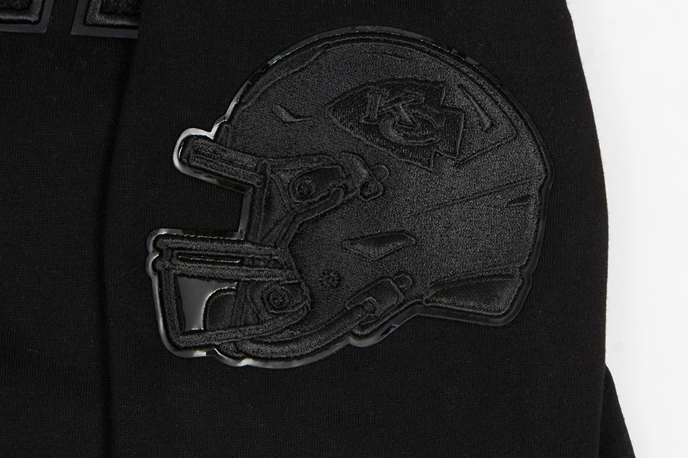 NFL KANSAS CITY CHIEFS TRIPLE BLACK BIG BOYS FLEECE PULLOVER HOODIE (BLACK) - Image 5