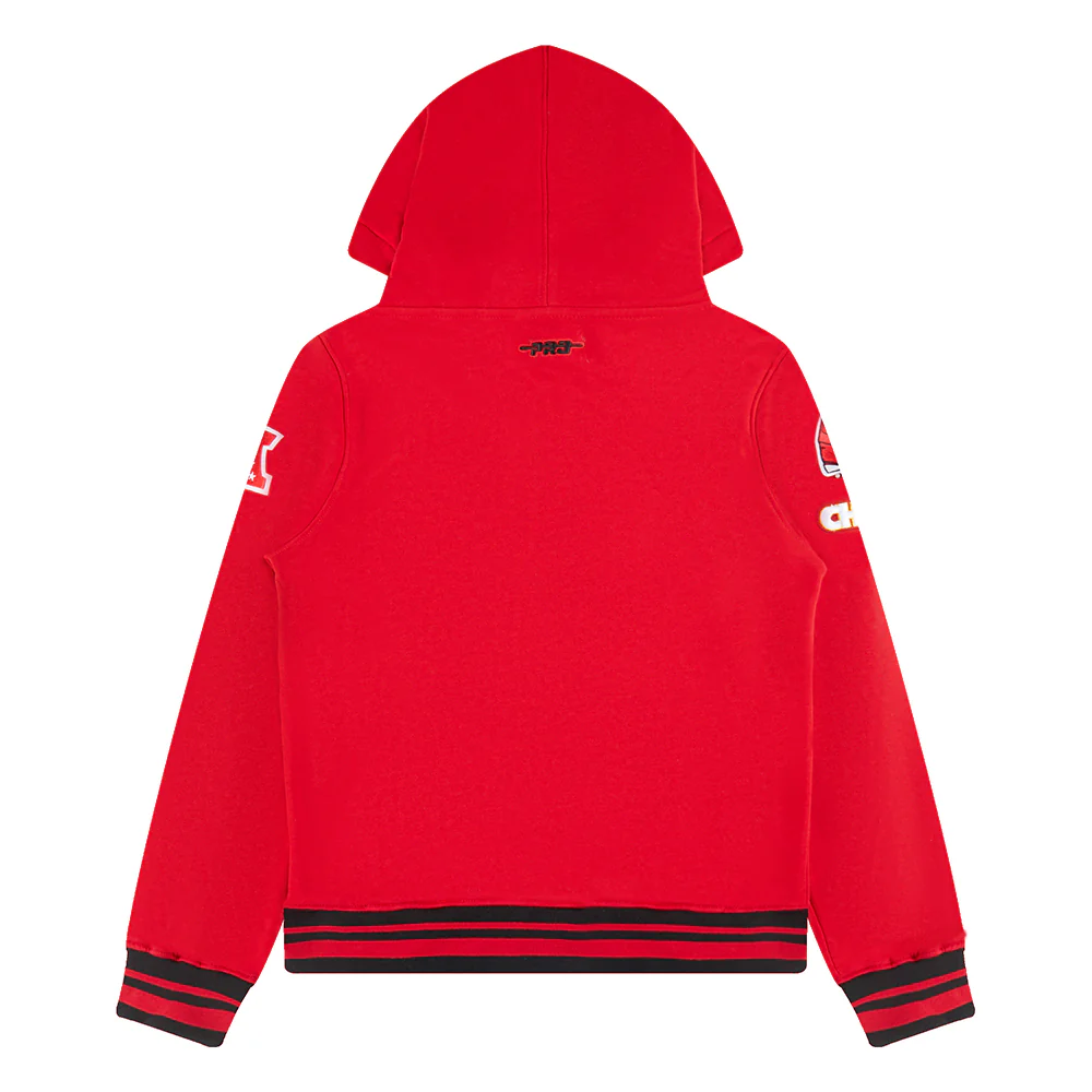 NFL KANSAS CITY CHIEFS RETRO CLASSIC BIG BOYS RIB FLEECE PULLOVER HOODIE (RED/BLACK) - Image 13