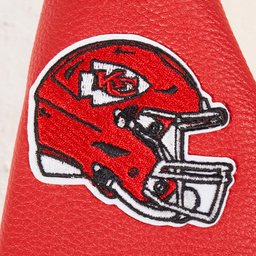 NFL KANSAS CITY CHIEFS RETRO CLASSIC BIG BOYS RIB WOOL VARSITY JACKET (EGGSHELL/ RED) - Image 9