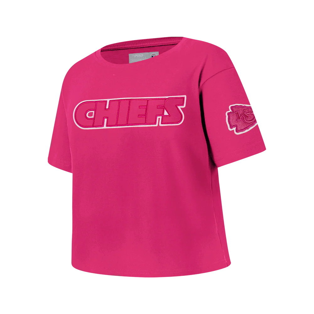 NFL KANSAS CITY CHIEFS CLASSIC TRIPLE PINK BIG GIRL'S SS BOXY TEE (BEETROOT PURPLE) - Image 3