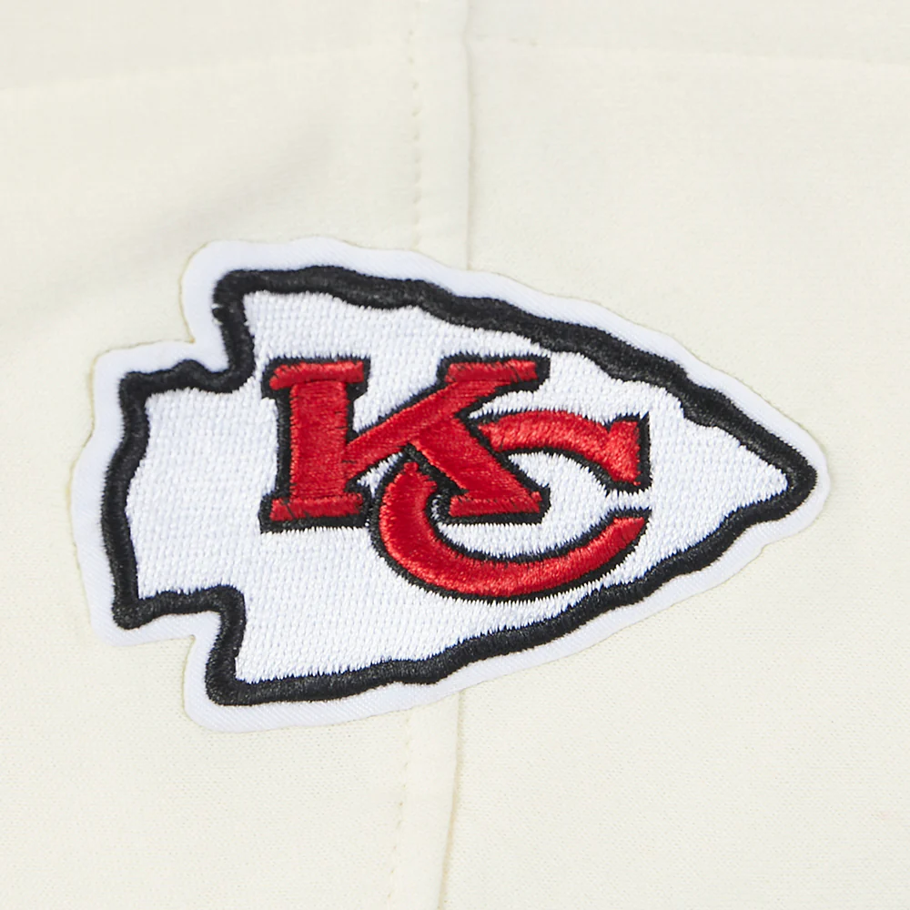 NFL KANSAS CITY CHIEFS RETRO CLASSIC BIG GIRL'S RIB FLC PO HOODIE (EGGSHELL/ RED) - Image 7