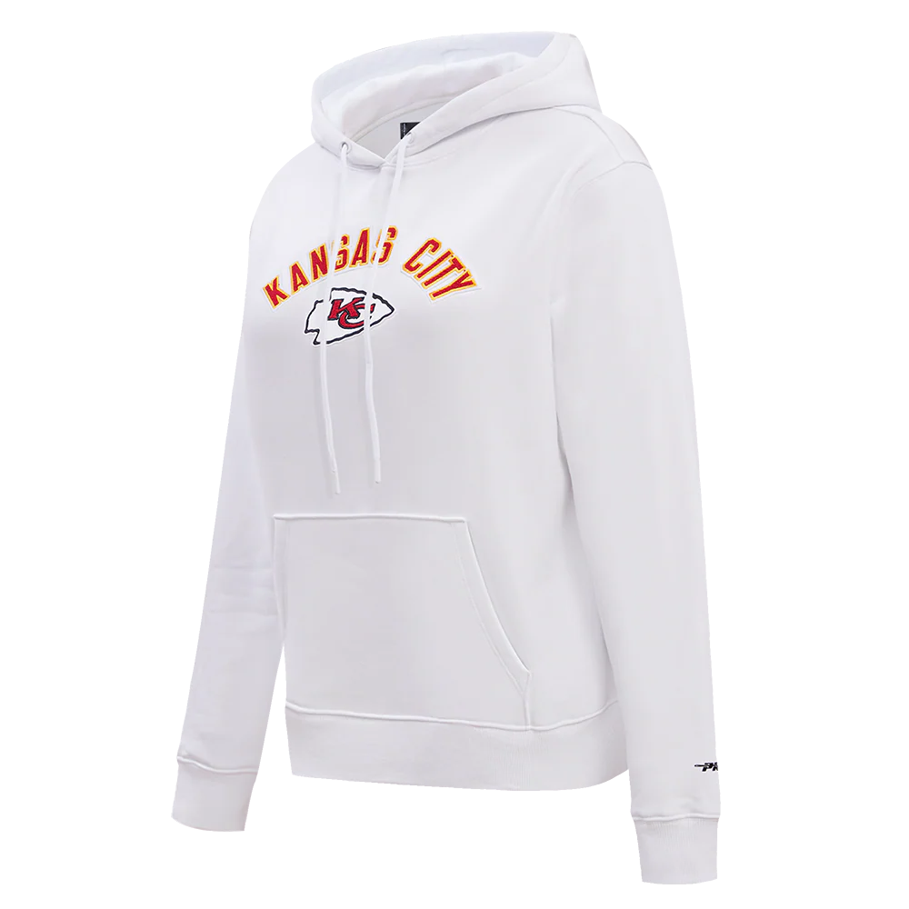 NFL KANSAS CITY CHIEFS CLASSIC WOMEN'S FLC PO HOODIE (WHITE) - Image 2