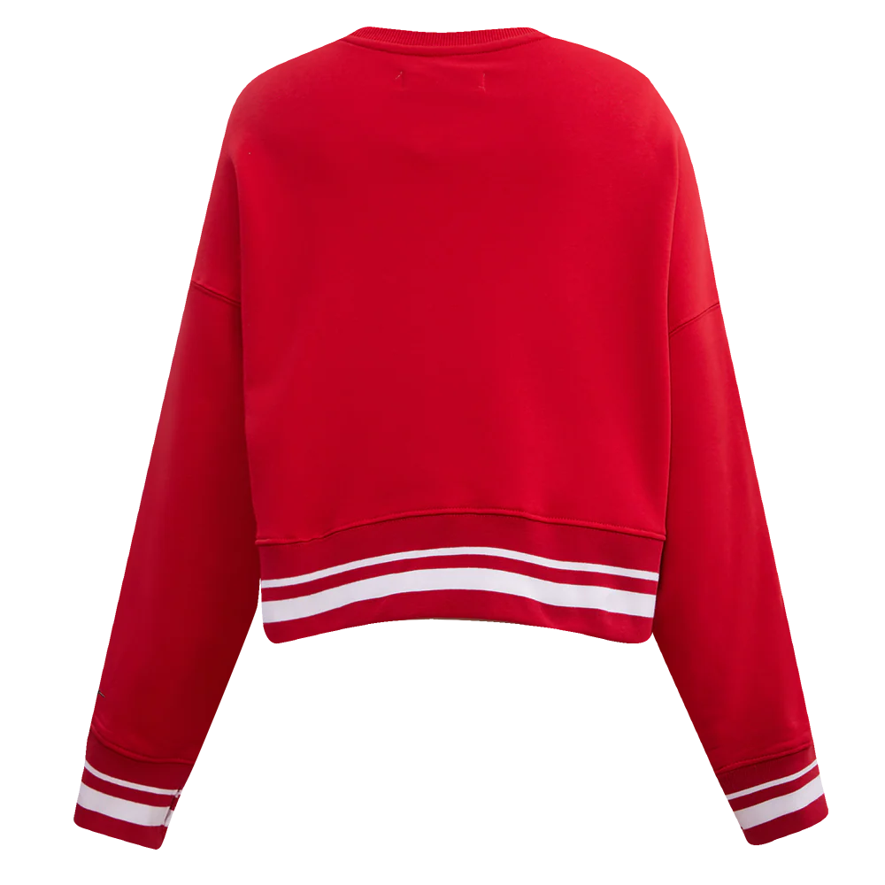 NFL KANSAS CITY CHIEFS RETRO CLASSIC WOMEN'S RIB CREWNECK (RED) - Image 4