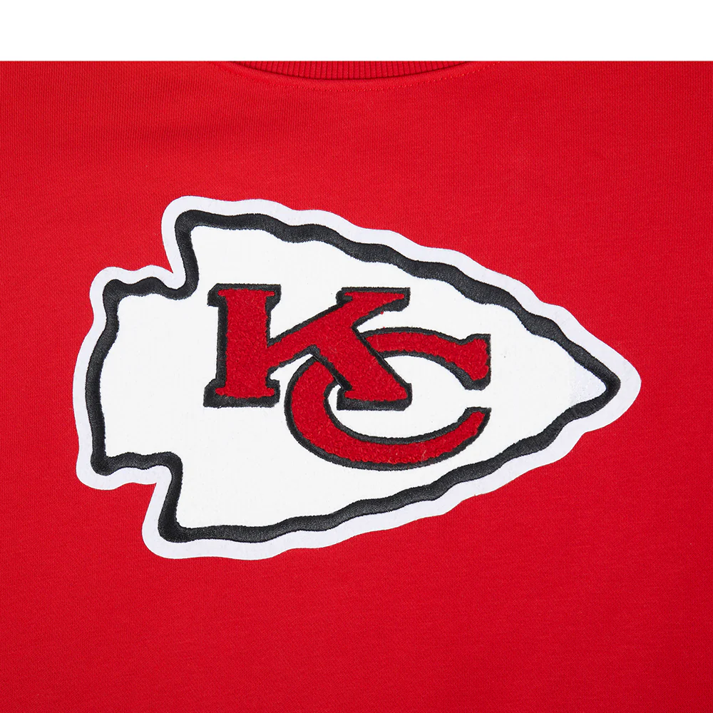 NFL KANSAS CITY CHIEFS MASHUP WOMEN'S RIB CREWNECK (RED) - Image 14