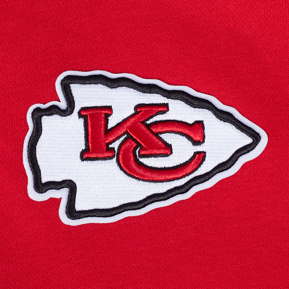 NFL KANSAS CITY CHIEFS WINGSPAN WOMEN'S FLC CROPPED PO HOODIE (RED) - Image 6