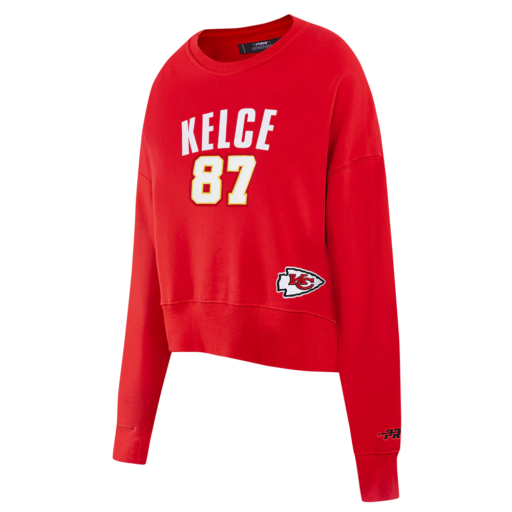 NFL KANSAS CITY CHIEFS TRAVIS KELCE #87 CLASSIC PNN WOMEN'S FLC CREWNECK - Image 3
