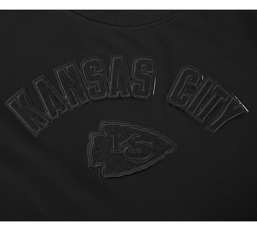 NFL KANSAS CITY CHIEFS TRIPLE BLACK WOMEN'S FLC CREWNECK (TRIPLE BLACK WOMEN'S) - Image 7