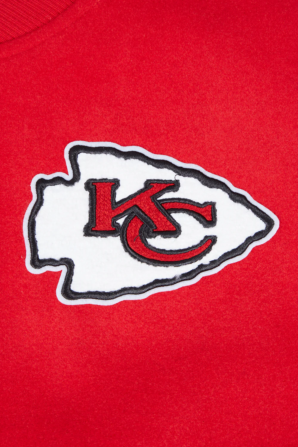 NFL KANSAS CITY CHIEFS CLASSIC WOMEN'S WOOL VARSITY JACKET (RED/WHITE) - Image 6