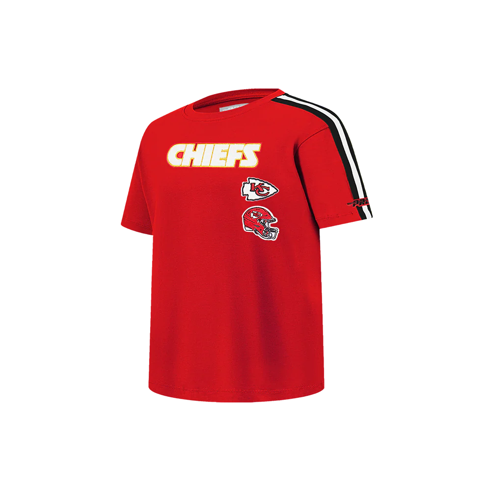 NFL KANSAS CITY CHIEFS RETRO CLASSIC LITTLE BOYS SHORT SLEEVE TAPING TEE (RED/BLACK) - Image 5