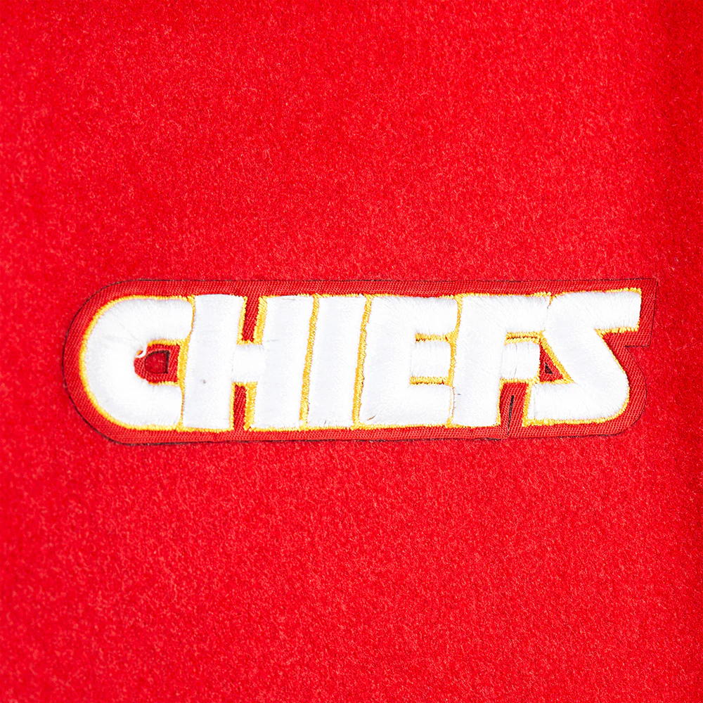 NFL KANSAS CITY CHIEFS RETRO CLASSIC LITTLE BOYS RIB WOOL VARSITY JACKET (RED/BLACK) - Image 17
