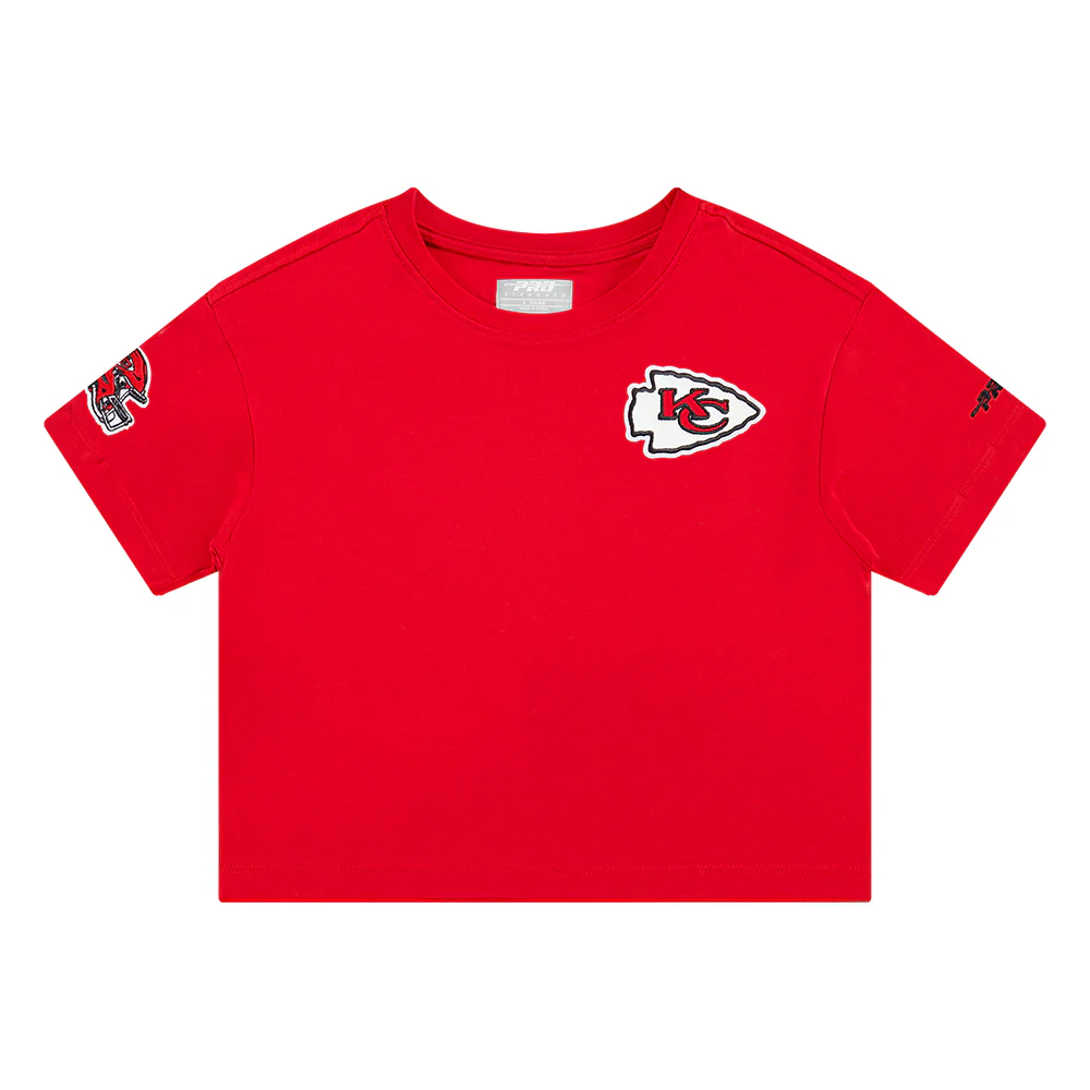 NFL KANSAS CITY CHIEFS CLASSIC LITTLE GIRLS SHORT SLEEVE BOXY TEE (RED) - Image 3